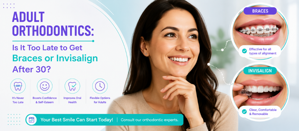 Adult Orthodontics: Is It Too Late to Get Braces or Invisalign After 30?